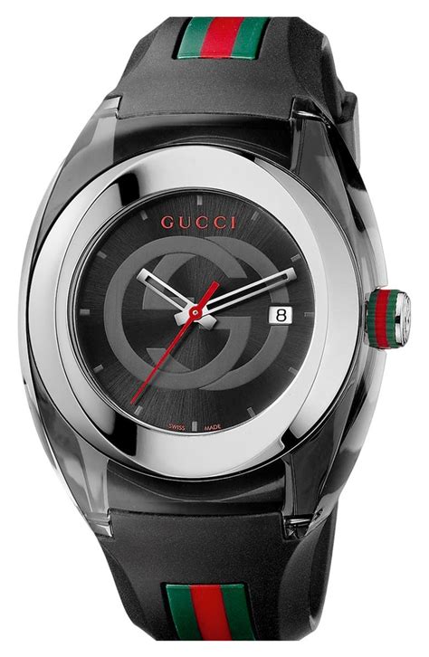 gucci rubber strap watch